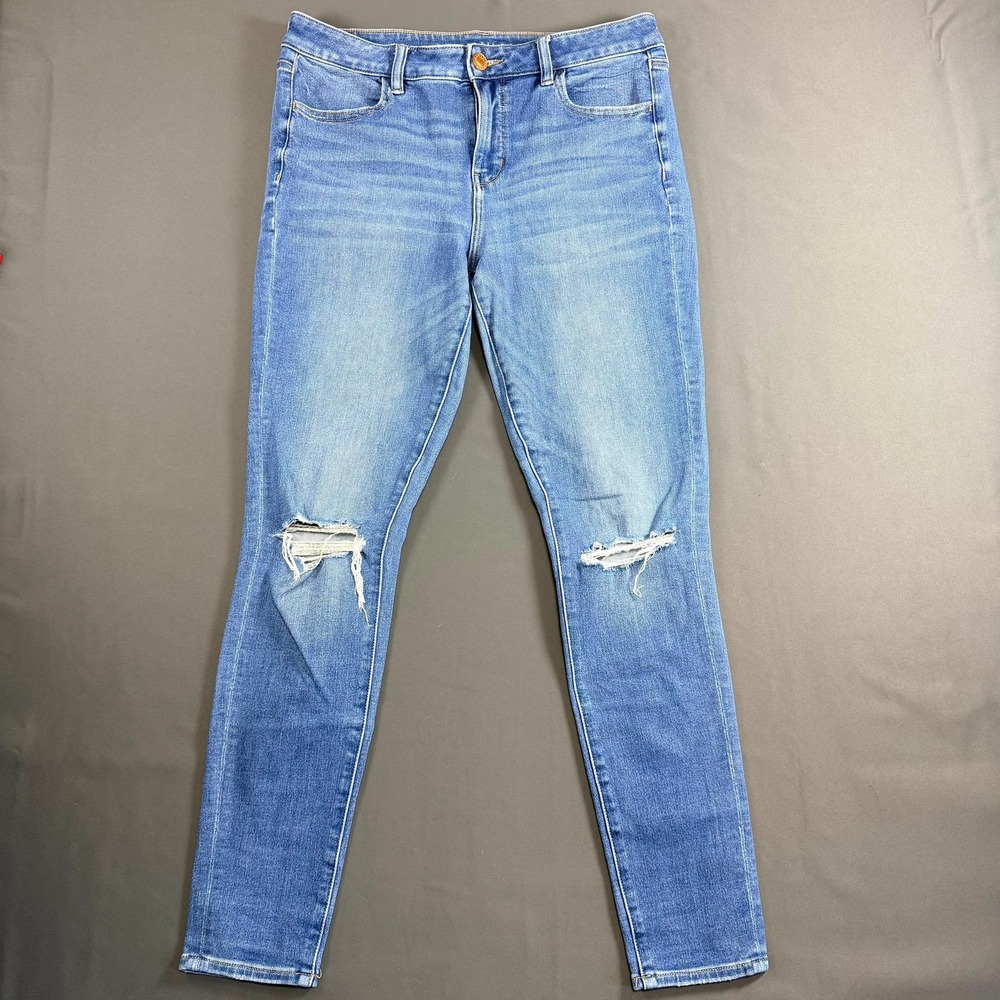 American Eagle Outfitters Skinny Jeans Medium Wash Stretch Women's Size 10